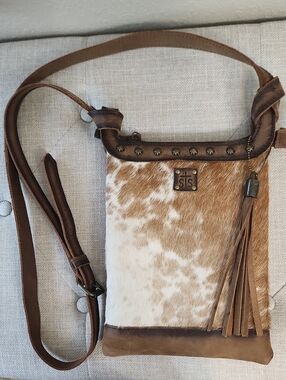 STS Ranchwear  Cowhide Crossbody Bag with Tassel